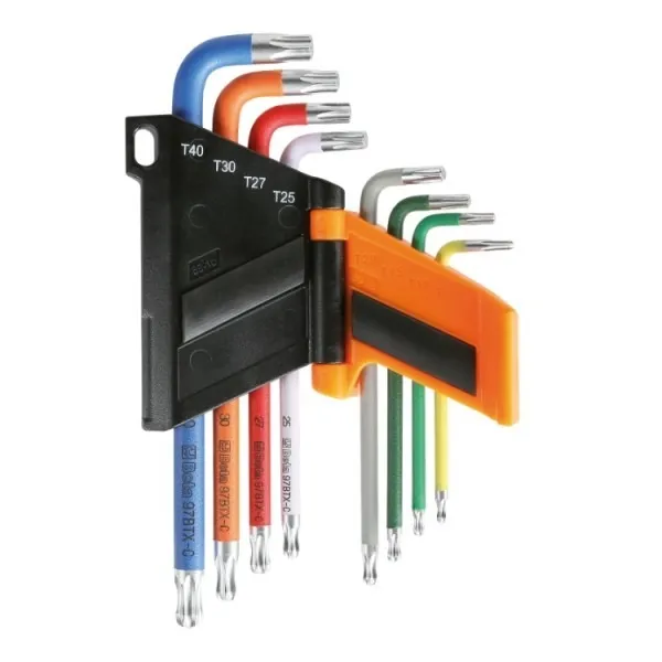Beta 97BTX-C/SC8 Set of 8 coloured ball head offset key wrenches, for Torx® head screws - Image 2